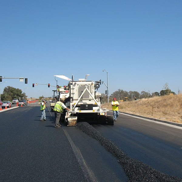 road construction paving