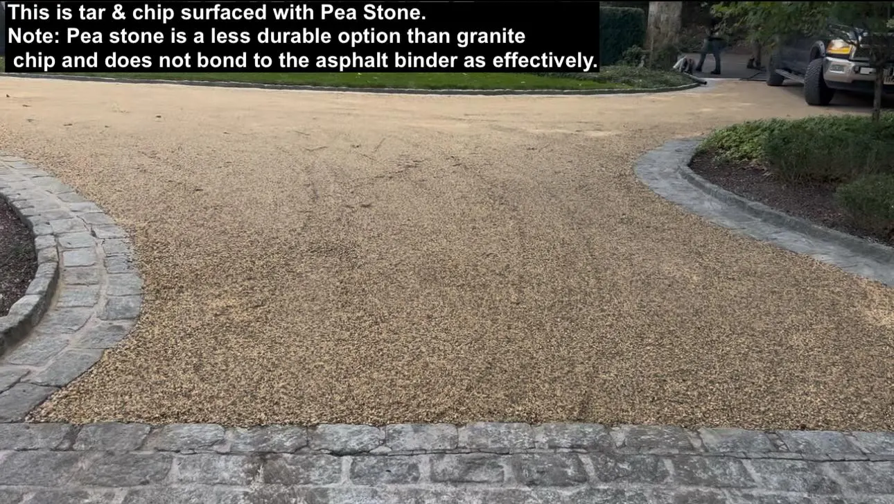 ar & chip driveway paving over gravel