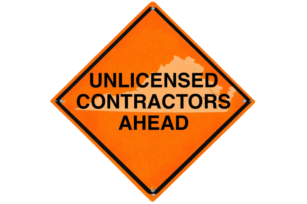 unlicensed contractors ahead